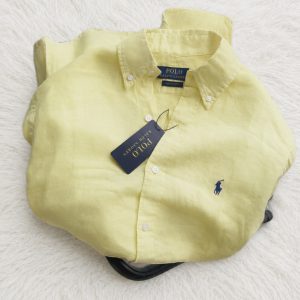 Premium Linen Full Sleeve Shirt – Pastel Yellow