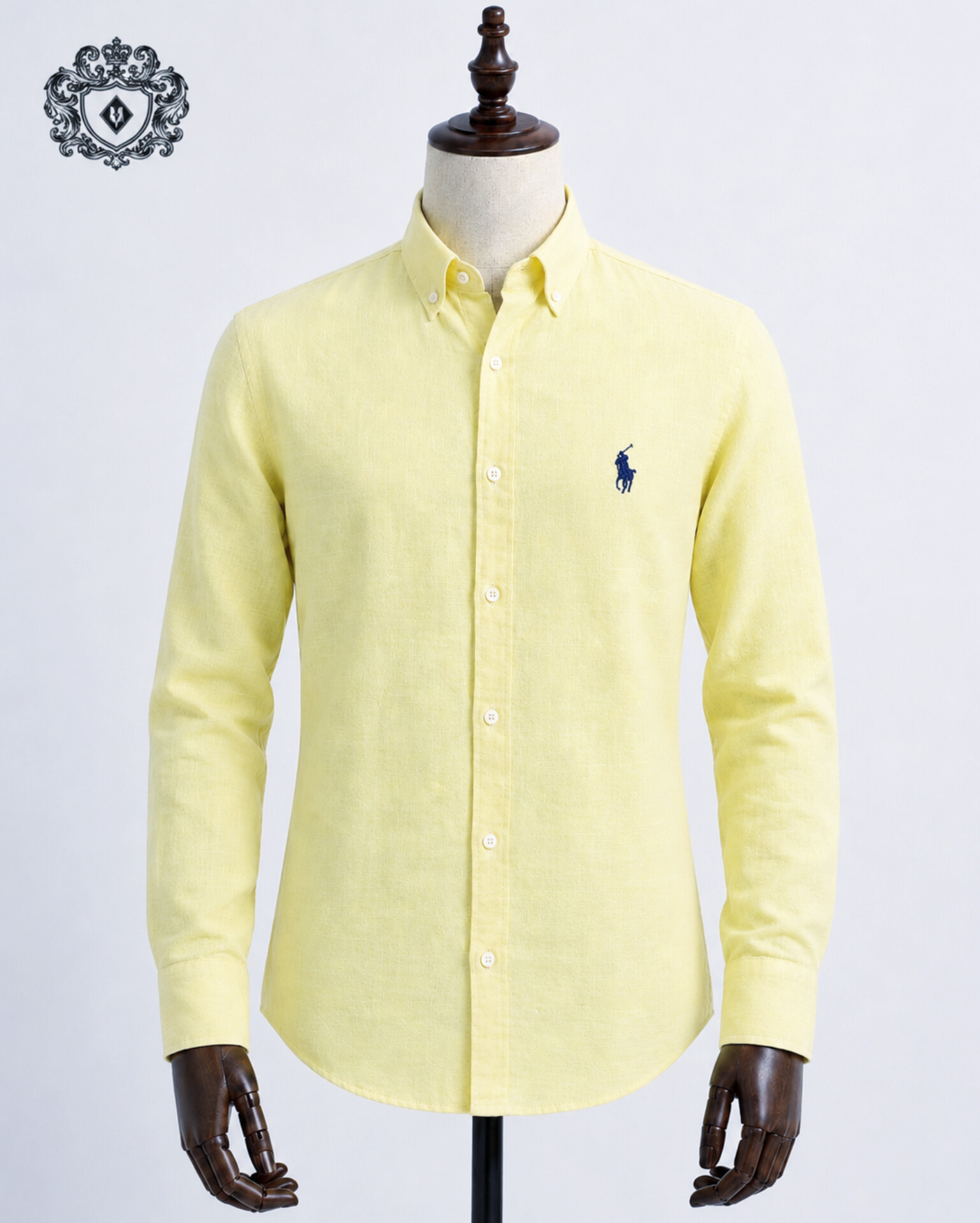 Premium Linen Full Sleeve Shirt – Pastel Yellow - Image 2