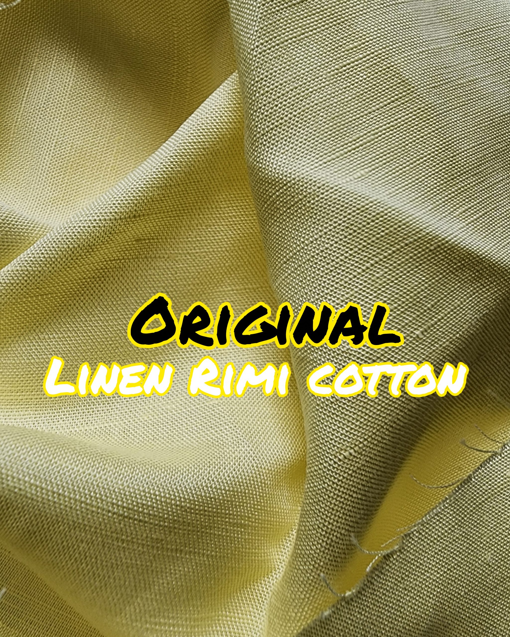 Linen Rimi Rib Style Half Shirt – Pastel Yellow - Image 2