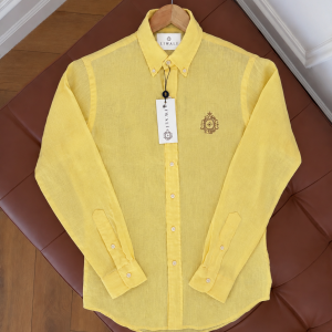 Premium Yellow Rimi Cotton Shirt